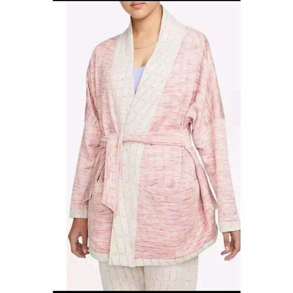 NIKE Womens Yoga Jacquard Reversible Cardigan Robe Size 1X Oversized NWT - Picture 3 of 13